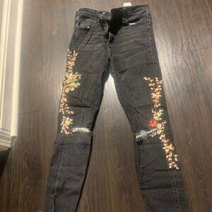 Abercrombie & Fitch Simone High Rise Ankle Embroidered Jeans Category: Women’s /